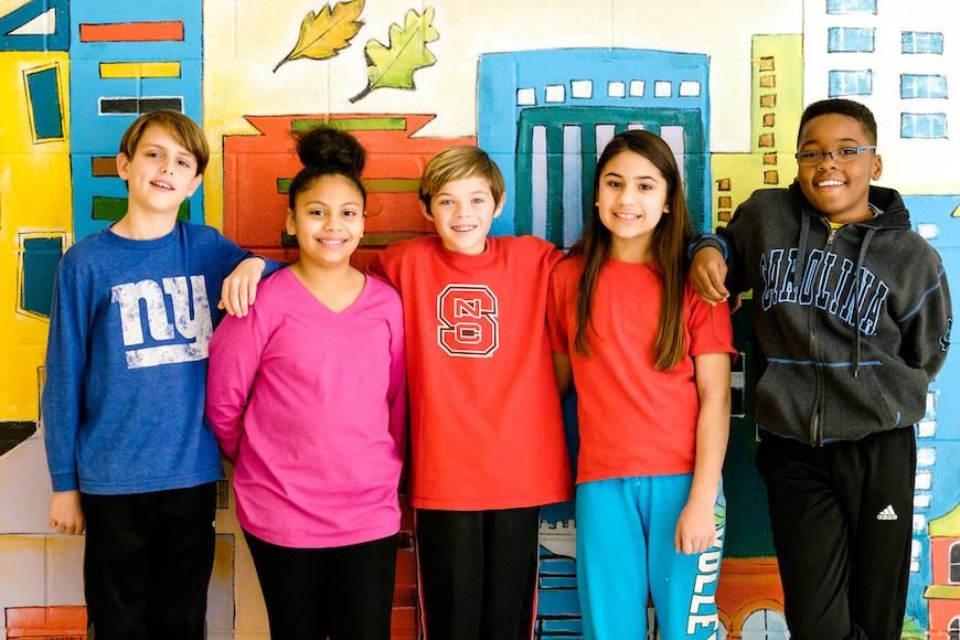Moore Square Middle students 